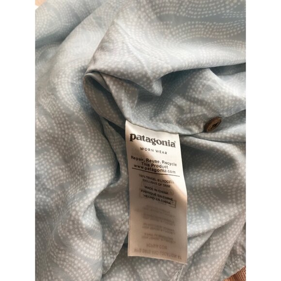 Patagonia Women's Blue 2 pc set Sleeveless top june lake wrap skirt size large - Picture 4 of 12